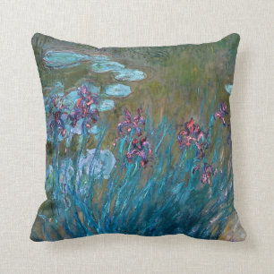 Almofada Claude Monet: Íris e lírios de água