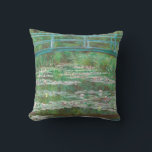 Almofada Claude Monet, Ponte Japonesa. Impressionismo<br><div class="desc">Travesseiro decorativo "Ponte Japonesa" de Claude Monet. Impressionismo arte.</div>
