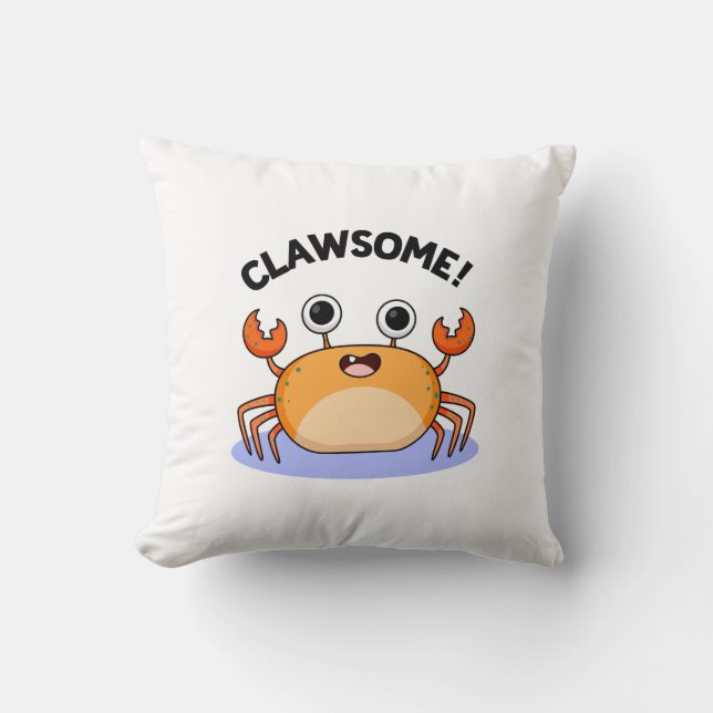 Almofada Clawsome Engraçado Caranguejo Incrível (Frente)