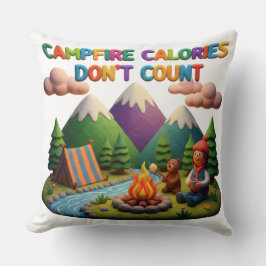 Almofada Clay Art “Campfire Calories Don’t Count” Scene