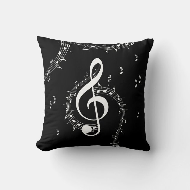 Almofada Climacic G Clef Music Black (Frente)