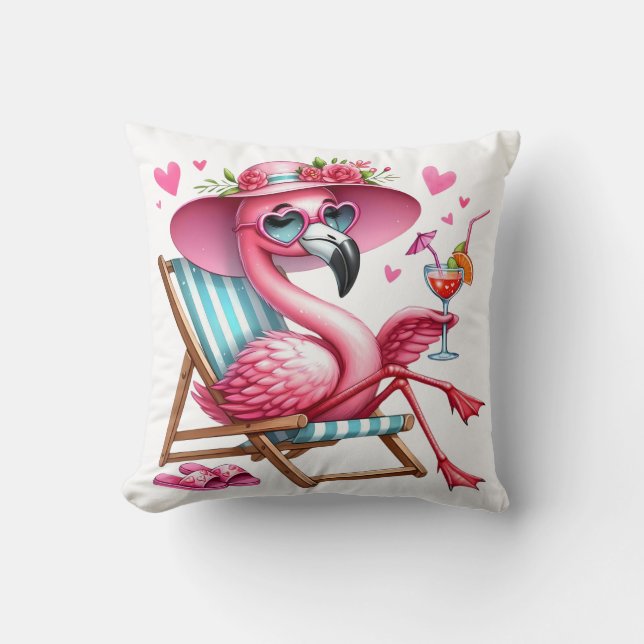 Almofada Clipart Flamingo (Frente)