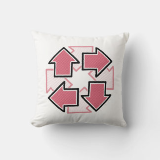 Almofada Clockwise Arrows Minimal Geometric Red