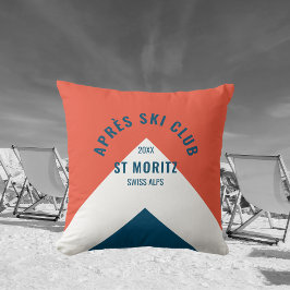 Almofada Clube Après Ski Vermelho e Azul Marinho Decoração