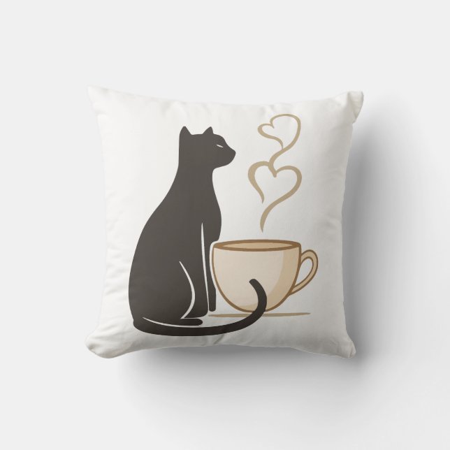 Almofada Clube de Café Gato Preto (Frente)
