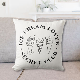 Almofada Clube Secreto de Amantes de Sorvete Berçário Infan