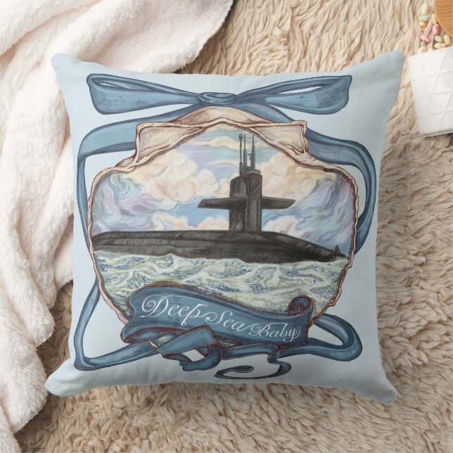 Almofada Coastal Blues Submarine Throw Pillow  (Cobertor)