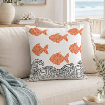 Coastal Fish Wave Decorativo 
