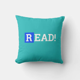 Almofada Cobalt Blue & Turquoise "READ"