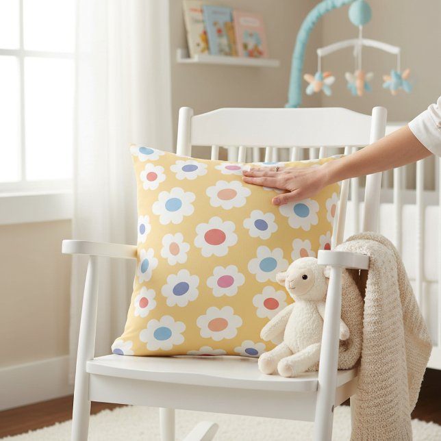 Almofada Coberta de Berço Infantil Groovy Flower Power Baby (Criador carregado)