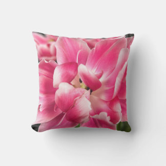Almofada Cobertor de Foto de Flor de Tulipa Rosa Clara