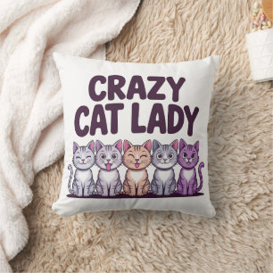 Almofada Cobertor de Gato Maluco Divertido Roxo Desenho Ani