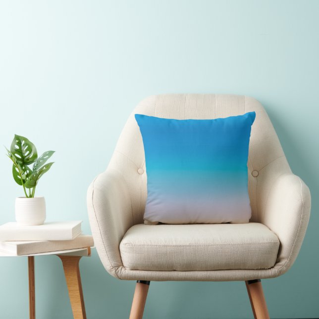 Almofada Cobertor de Lançamento Ombre Azul Gradiente (Cadeira)