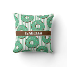 Almofada Cobertor de Rosquinha Verde Menta Doce