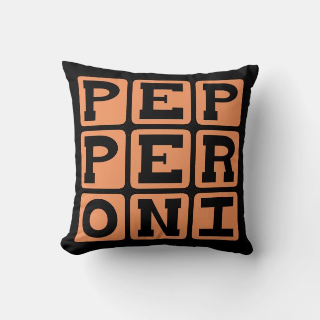 Almofada Cobertura de Pizza de Pepperoni e Carne (Frente)