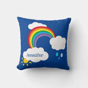 Almofada Cobertura Personalizada de Nuvem e Gotas de Chuva