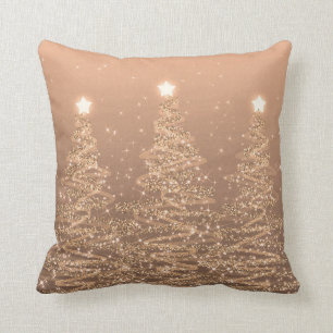Almofada Cobre Elegante de Árvores Estimulantes de Natal