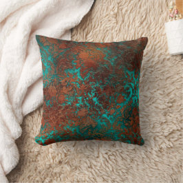 Almofada Cobre Patina Rusted Damask