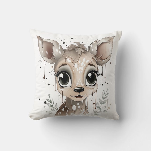 Almofada cobrir de Cushion Whimsical "Fawn Encantada" (Frente)