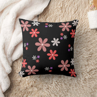 Almofada Cobrir de Padrão Floral Negrito - Travesseiro deco