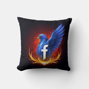 Almofada Cobrir de Travesseiro de logotipo do Facebook - O