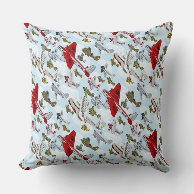 Almofada Cobrir do tecido do veículo de desenho dos aviões  (Frente)