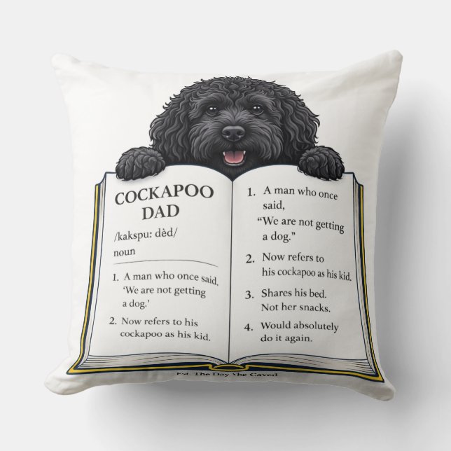 Almofada Cockapoo Dad Definition Gift  (Frente)
