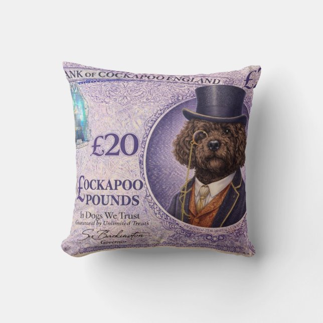 Almofada Cockapoo Pillow | Funny Dog Lover Cushion Gift (Frente)