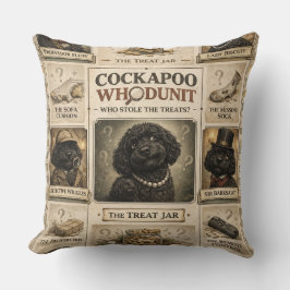 Almofada Cockapoo Whodunit | Presente Divertido pa