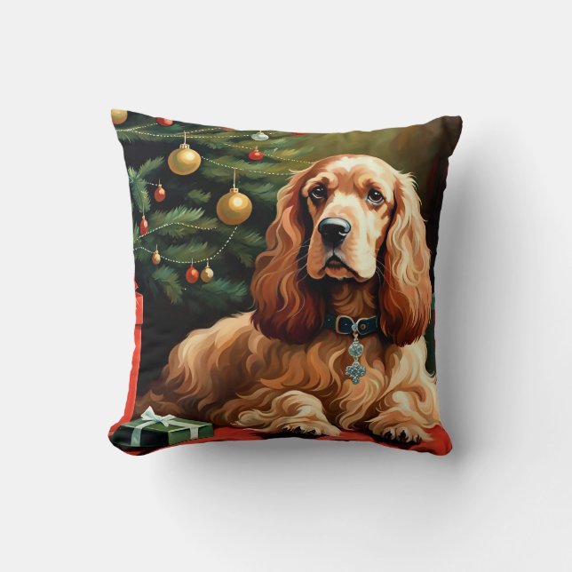 Almofada Cocker Spaniel Christmas (Frente)
