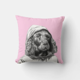 Almofada Cocker Spaniel em Casaco de chuva (Ume)