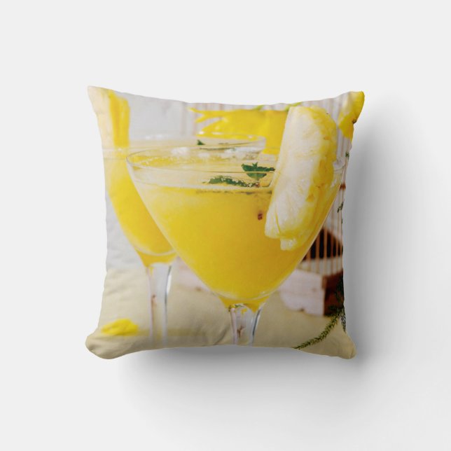 Almofada Cocktail de Fresca de abacaxi e gengibre (Frente)