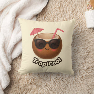 Almofada Coco TropiCool - Travesseiro decorativo de Verão b