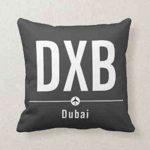 Almofada Código do Aeroporto DXB de Dubai - Aviação