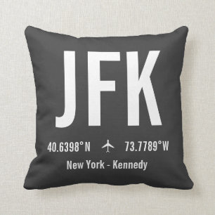 Almofada Código do Aeroporto JFK de Nova Iorque - Aviaçã