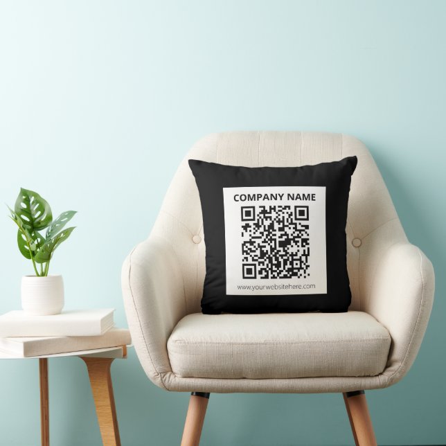 Almofada Código QR editável e Design personalizável simples (Cadeira)