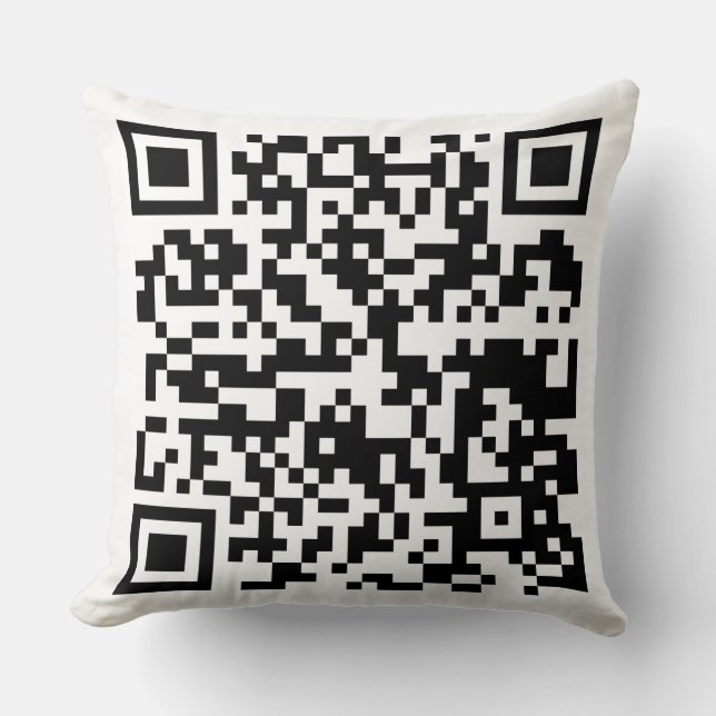 Almofada Código QR em um Travesseiro decorativo (Frente)
