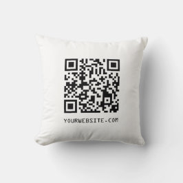 Almofada Código QR personalizável Link de sua página da Web