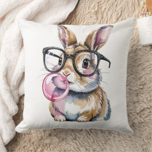 Almofada Coelhinho bonito com óculos e Design de coelho bub