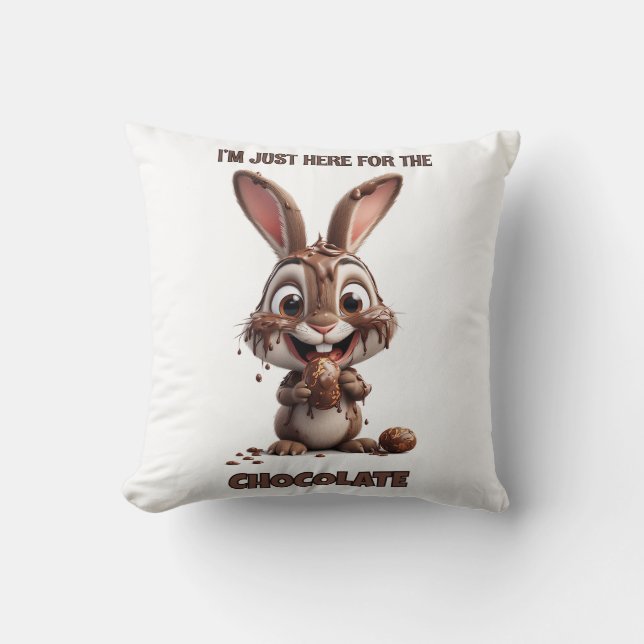 Almofada Coelhinho da Páscoa Engraçado – Design de Páscoa F (Frente)