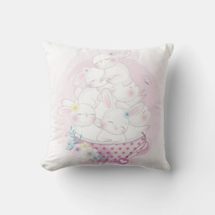 Almofada Coelhinho de Aquarela Cuja Cama É