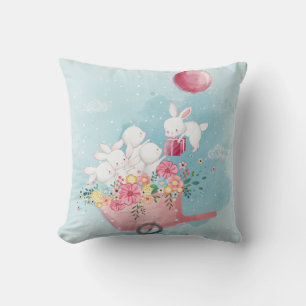 Almofada Coelhinho de Aquarela Cuja Cama É
