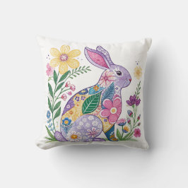 Almofada Coelhinho Floral Brilhante