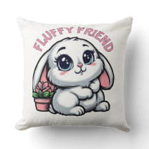 Coelhinho Shy Adorável com Pote de Planta