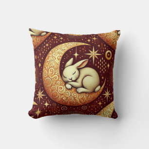 Almofada 🌙🐰 Coelho Adormecido Lua Presente de Decoração A