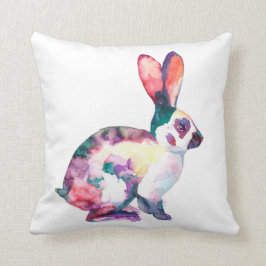 Almofada Coelho bonito pintado Aquarela