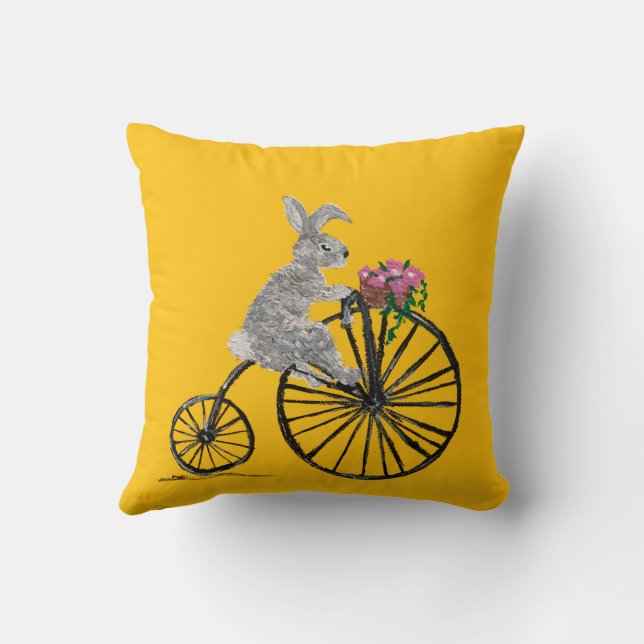 Almofada Coelho Caprichoso de Bicicleta (Verso)