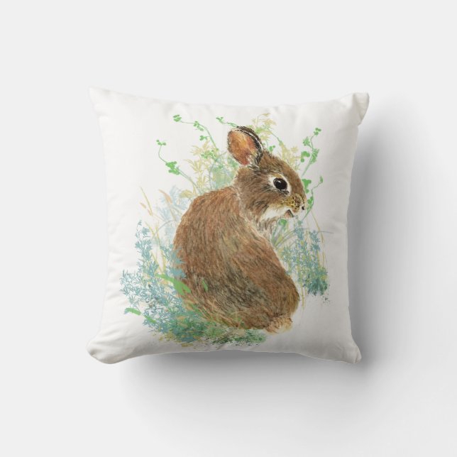 Almofada Coelho Coelho Bonito, Natureza Aquosa, Natureza Se (Frente)
