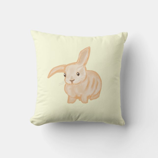 Almofada Coelho Coelho Marrom Bonito - transparente em amar (Frente)
