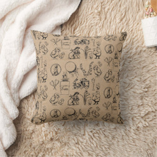 Almofada Coelho da Páscoa e Pintinho Kraft Brown